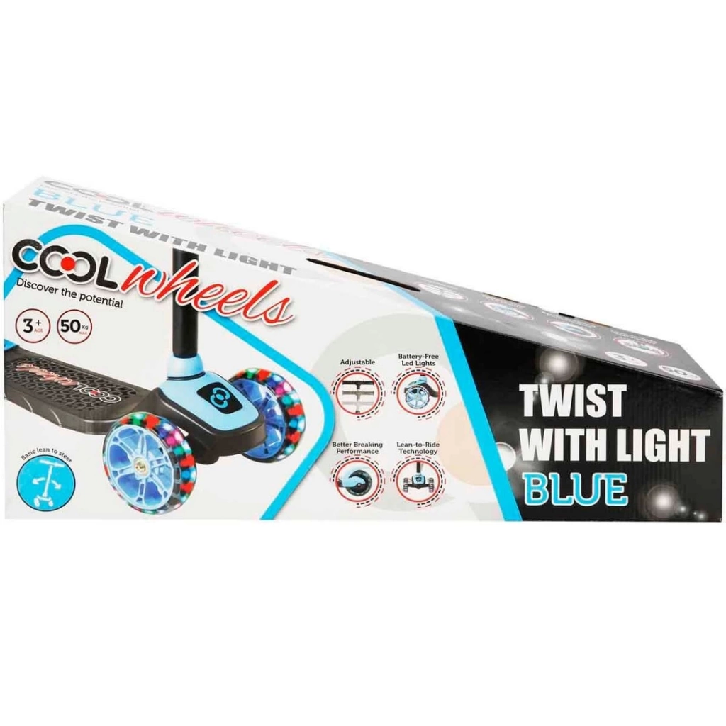 BFS   Twist 3 Tekerlekli Işıklı Scooter Mavi