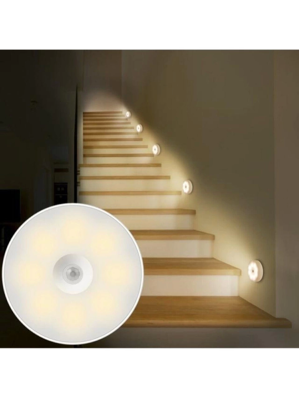 BFS V-009 Hareket Sensörlü Usb Şarjlı Led Işık Lamba-oda, Mutfak, Salon Ve Merdiven Işıklandırma