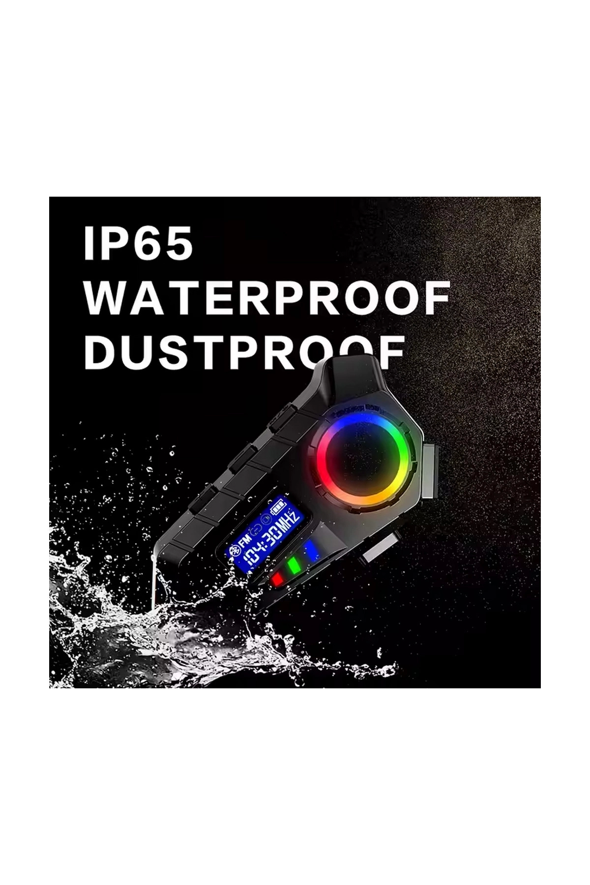 BFS Y30 Kask Kulaklık Bluetooth Motosiklet Kulaklık Rgb Radyolu Intercom