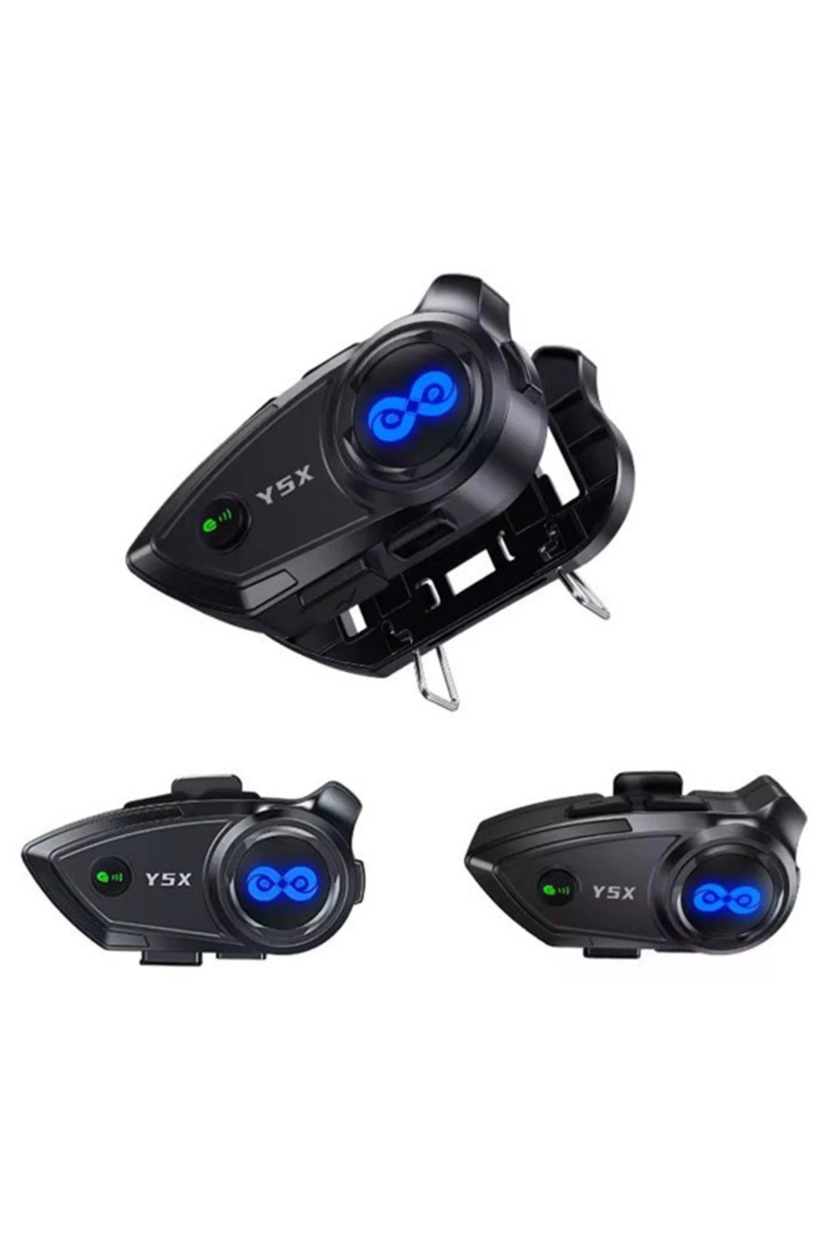 BFS Y5x Rgb Işıklı Intercom 5 Kişi Bağlantılı 1000mah Motosiklet Bluetooth Kulaklık Seti