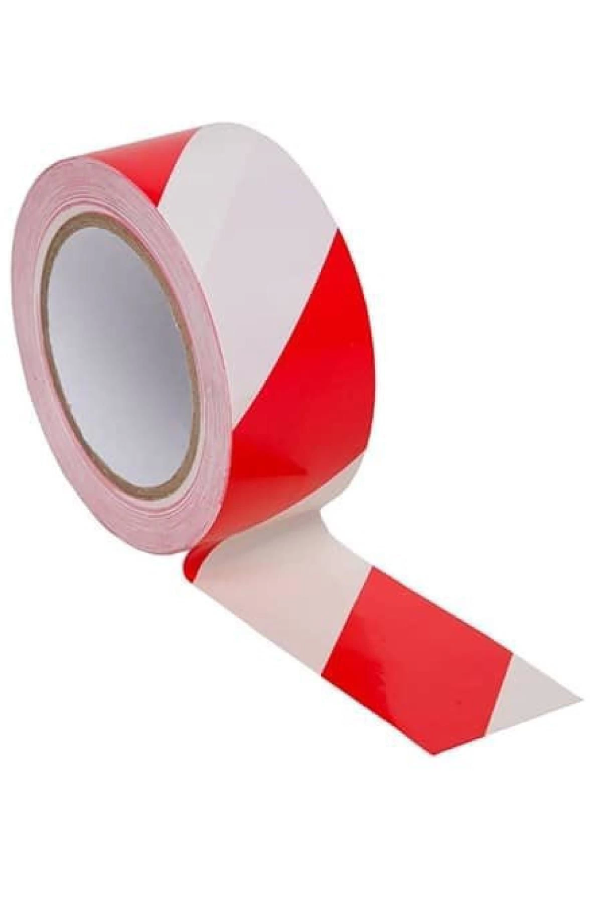 BFS Yer İşaretleme Bandı Kırmızı Beyaz 50 mm 30 Metre