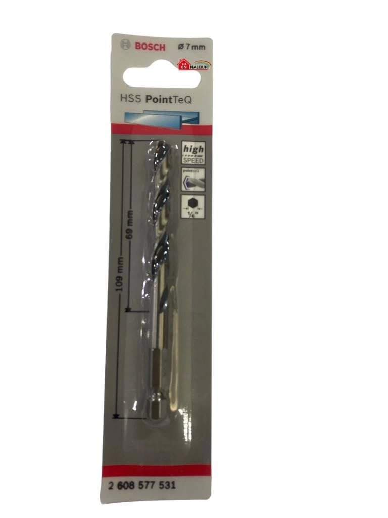 Bosch Pointteq Altıgen Şaftlı Hss Matkap Ucu 7 mm Bosch Pointteq Altıgen Şaftlı Hss Matkap Ucu 7 mm