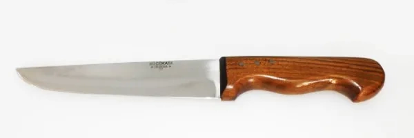 Bursa Kalın Küt Kasap Bıçağı No:3, 17 Cm - Ahşap Sap