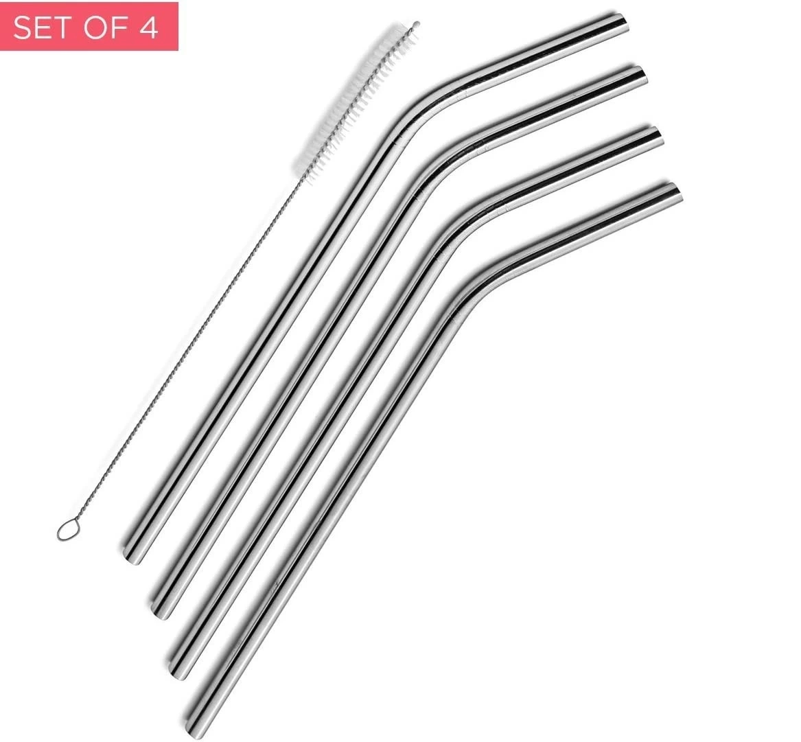 Çelik Pipet Paslanmaz Çelik Metal Meşrubat Pipeti Ve Pipet Temizleme Fırçası Seti 5 Parça Çelik Pipet Paslanmaz Çelik Metal Meşrubat Pipeti Ve Pipet Temizleme Fırçası Seti 5 Parça