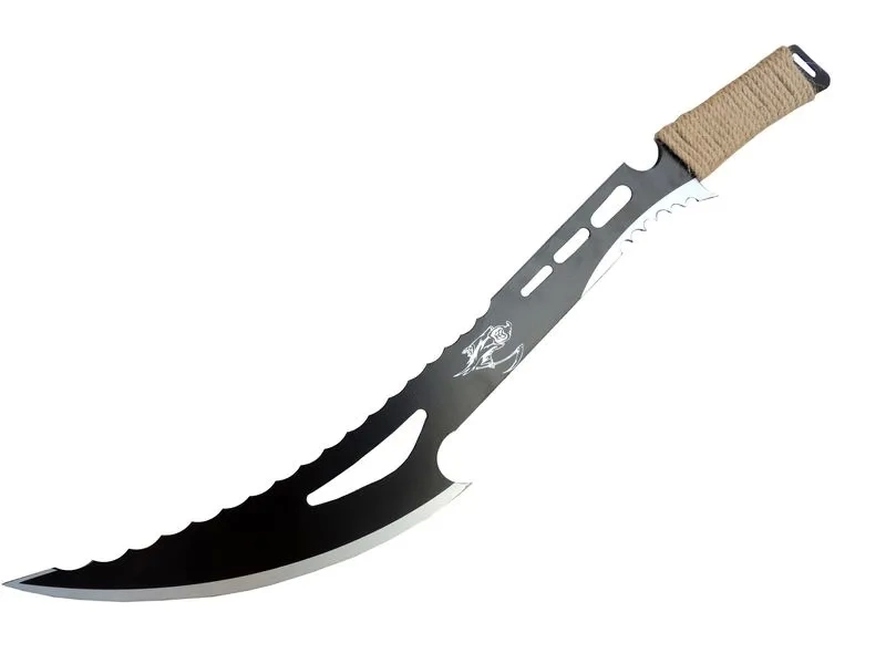 Dekoratif Azrail Kılıcı 70 Cm, Hasır İp Saplı, Keskin Değildir