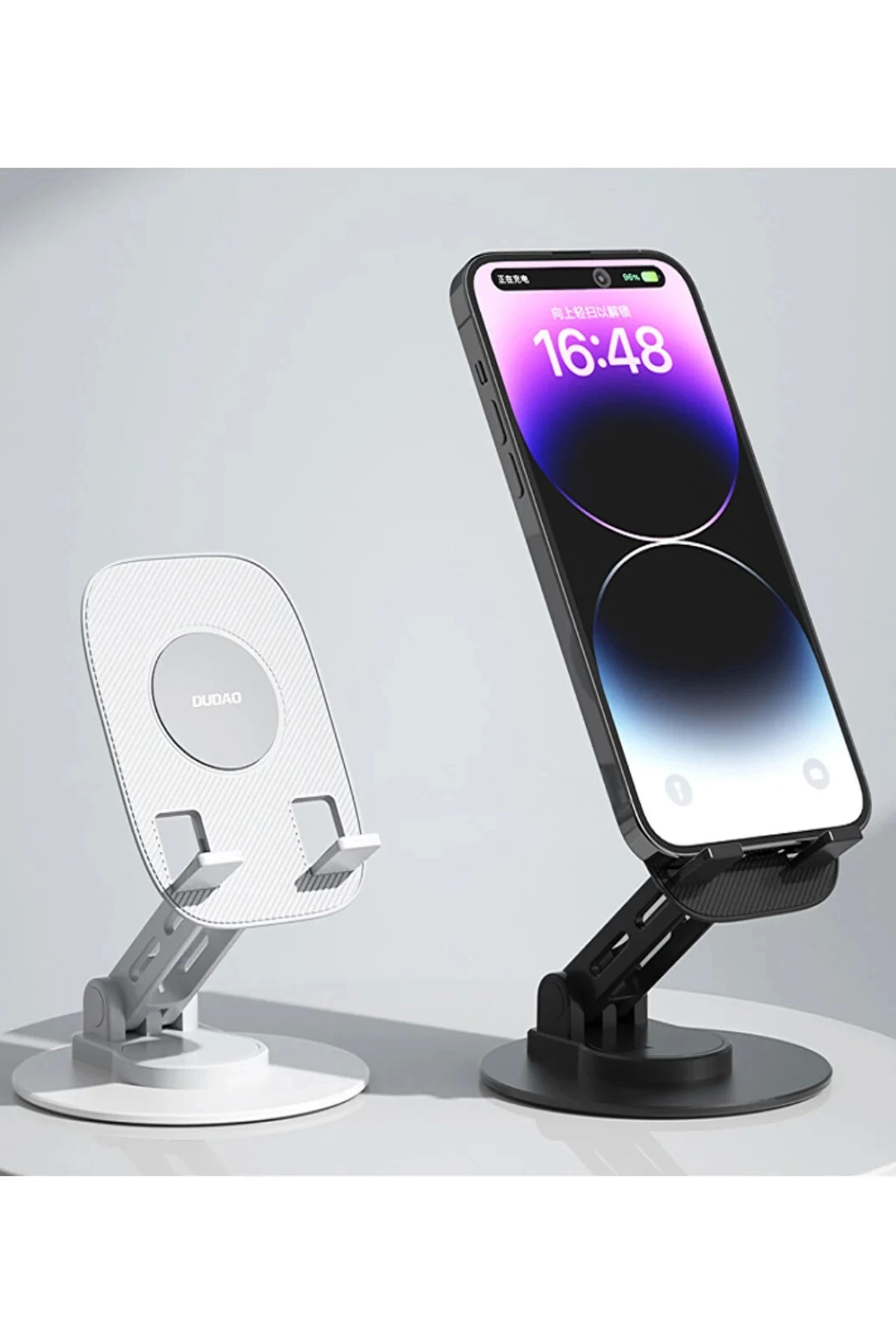 F17s Masaüstü Telefon Tutucu Döner Tabanı Alüminyum Paslanmaz Çelik Katlanabilir F17s Masaüstü Telefon Tutucu Döner Tabanı Alüminyum Paslanmaz Çelik Katlanabilir