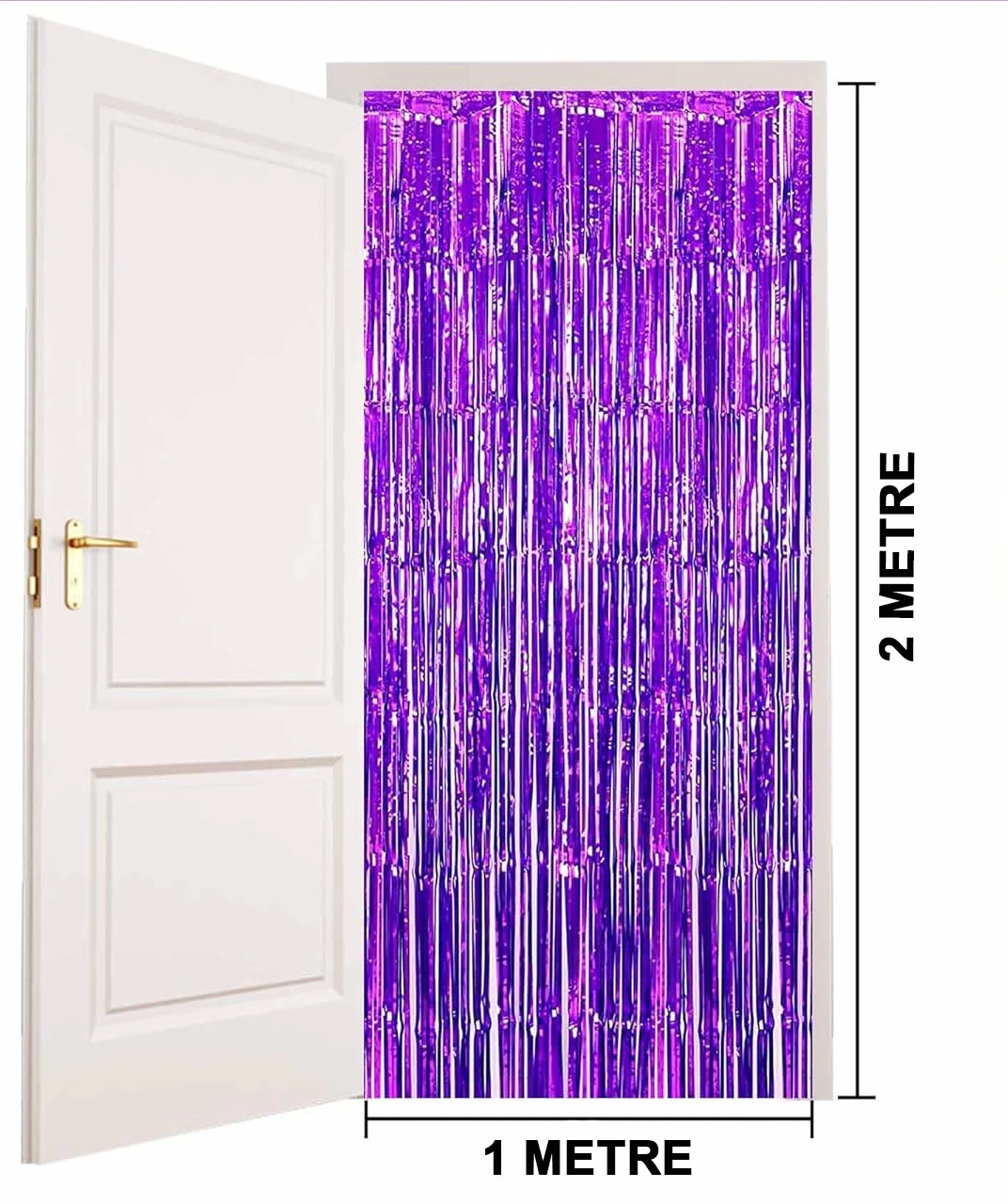 Mor Renk Ekstra Metalize Parlak Saçaklı Arka Fon Perde İthal A Kalite 1x2 Metre Mor Renk Ekstra Metalize Parlak Saçaklı Arka Fon Perde İthal A Kalite 1x2 Metre
