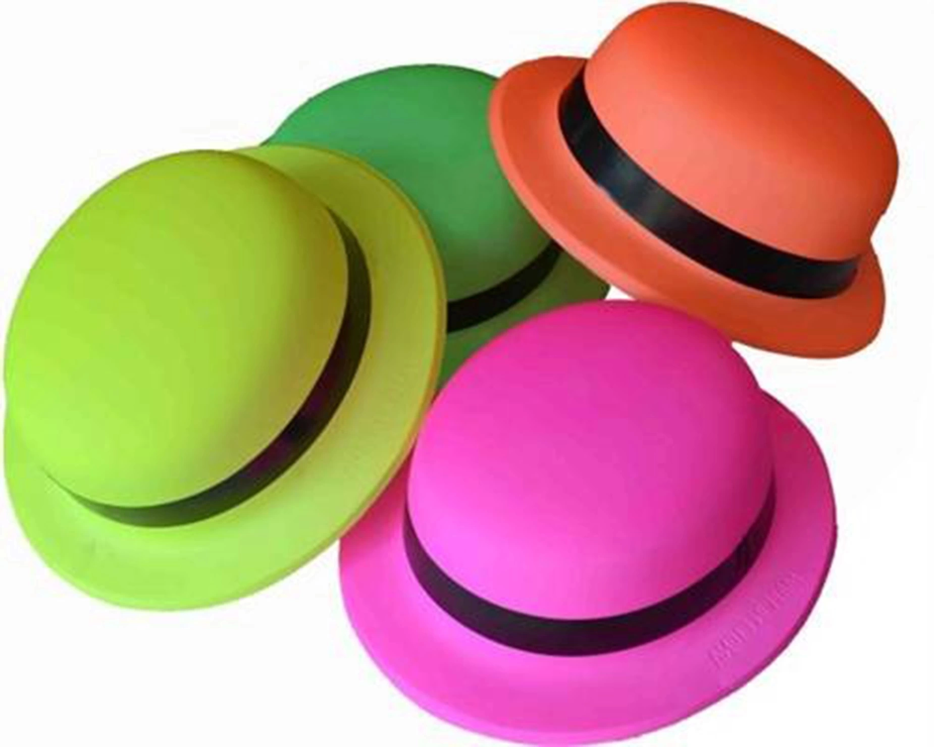 Neon Partisi Sarı Renk Melon Plastik Parti Şapkası Neon Partisi Sarı Renk Melon Plastik Parti Şapkası