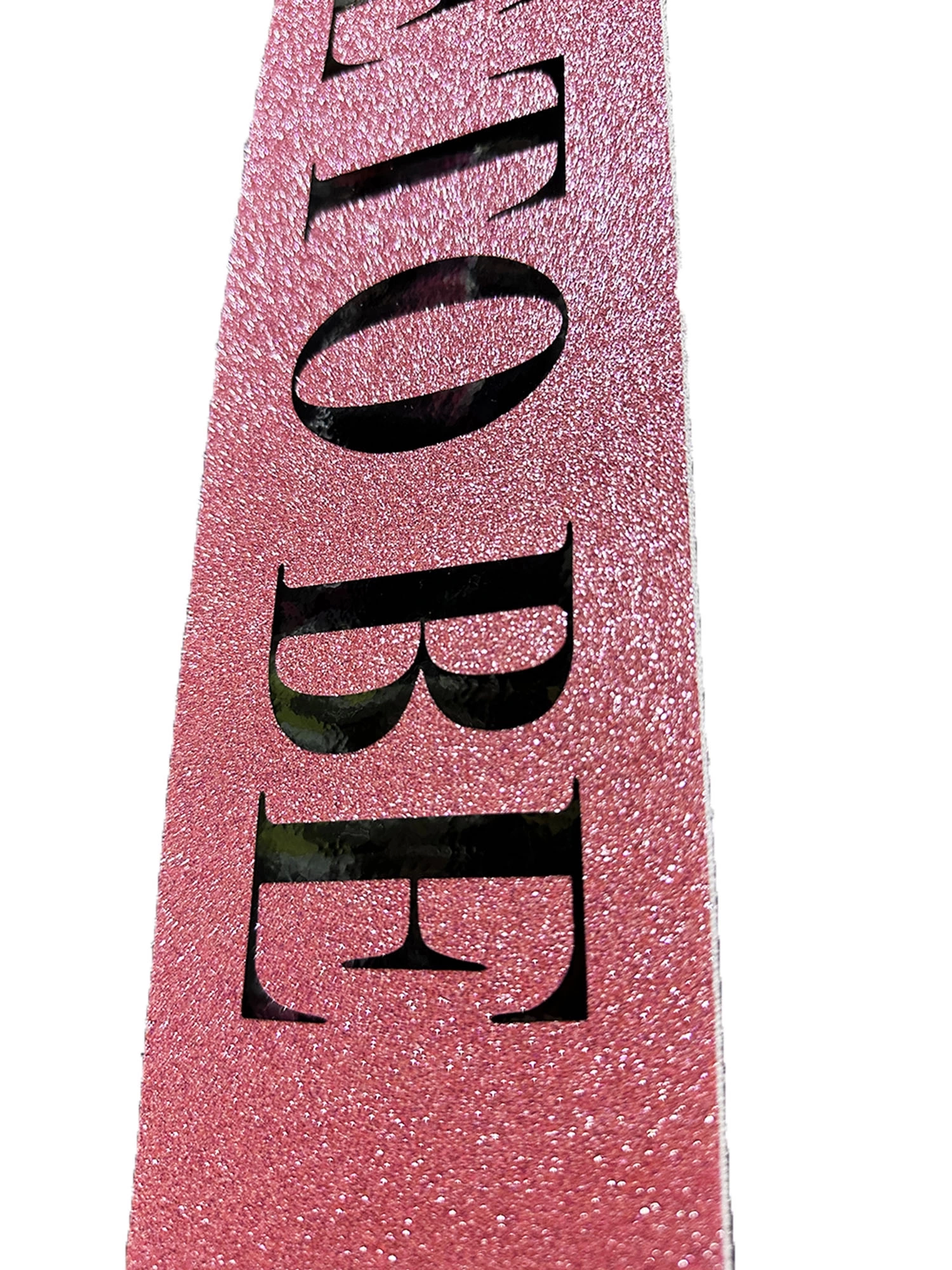 Pembe Üzeri Siyah Büyük Bride To Be Yazılı Simli Işıltılı Kuşak Kemer 10 Cm Genişlik Pembe Üzeri Siyah Büyük Bride To Be Yazılı Simli Işıltılı Kuşak Kemer 10 Cm Genişlik