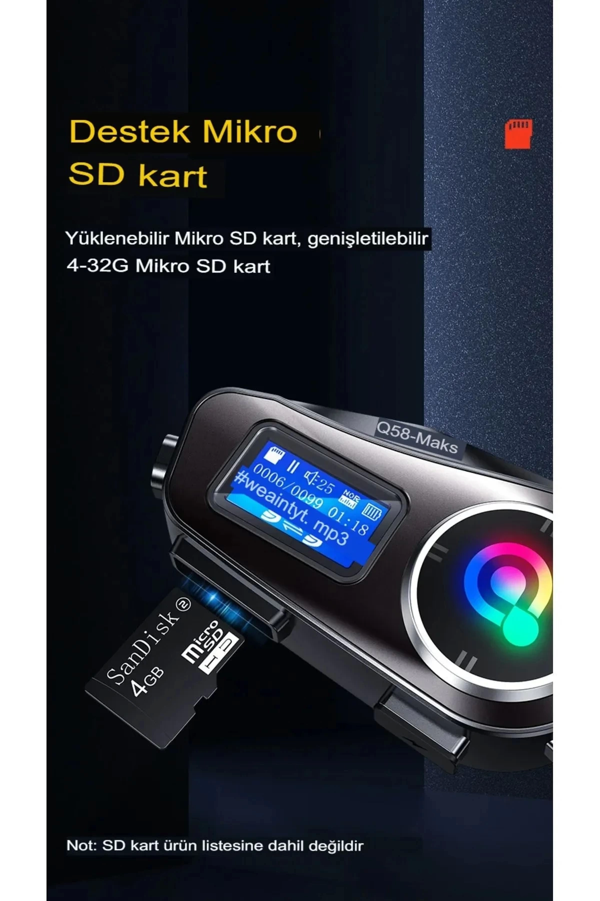 Q58-max Radyolu 2 Kişi Bağlantılı Bluetooth Kask Kulaklık Ekranlı Fenerli Müzik Ve Telsiz Intercom Q58-max Radyolu 2 Kişi Bağlantılı Bluetooth Kask Kulaklık Ekranlı Fenerli Müzik Ve Telsiz Intercom