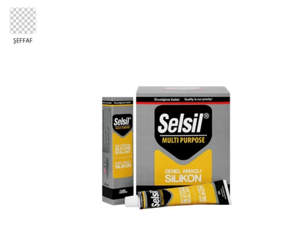 Selsil Genel Amaçlı Tüp Silikon 50 ml Şeffaf Selsil Genel Amaçlı Tüp Silikon 50 ml Şeffaf