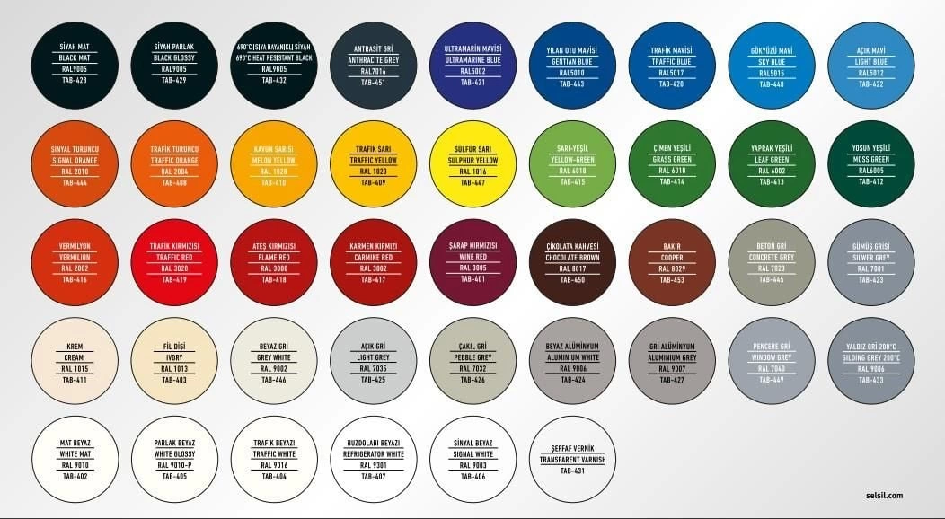 Selsil Rainbow Akrilik Sprey Boya 9005 Mat Siyah