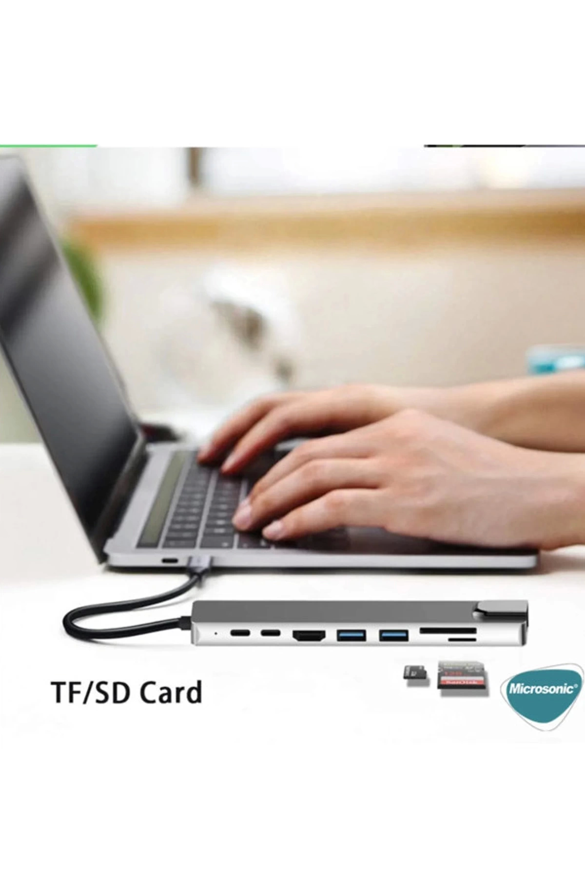 Type-c To Hdtv Multifunction Adapter 8 Port Kablo Type-c To Hdtv Multifunction Adapter 8 Port Kablo