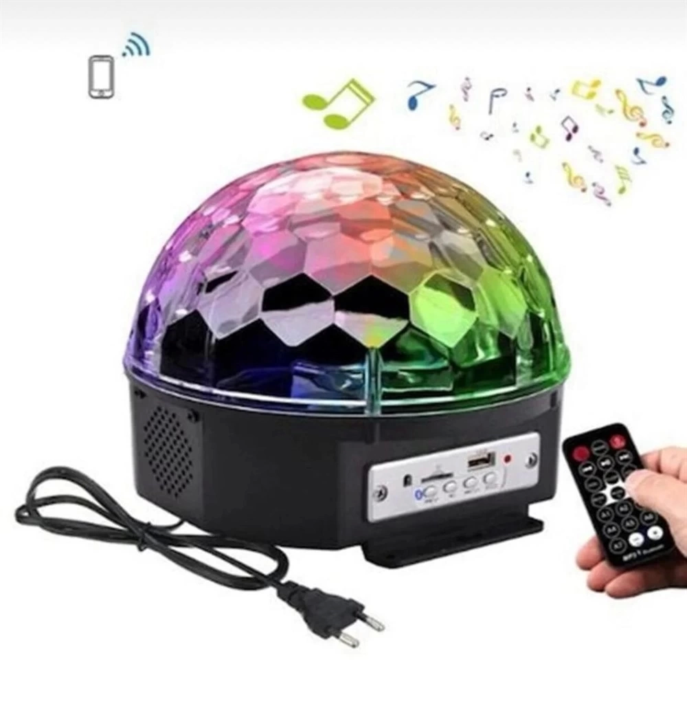Uzaktan Kumandalı Müzikli Dönerli Disko Topu Bluetooth Sese Duyarlı Uzaktan Kumandalı Müzikli Dönerli Disko Topu Bluetooth Sese Duyarlı