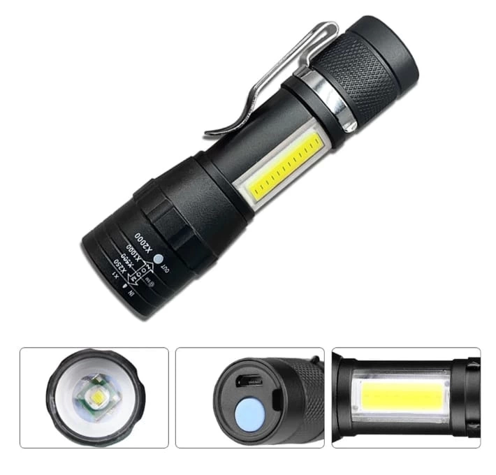 Wuben Wb-017 Zoomlu Şarjlı Cob Led Güçlü El Feneri Wuben Wb-017 Zoomlu Şarjlı Cob Led Güçlü El Feneri