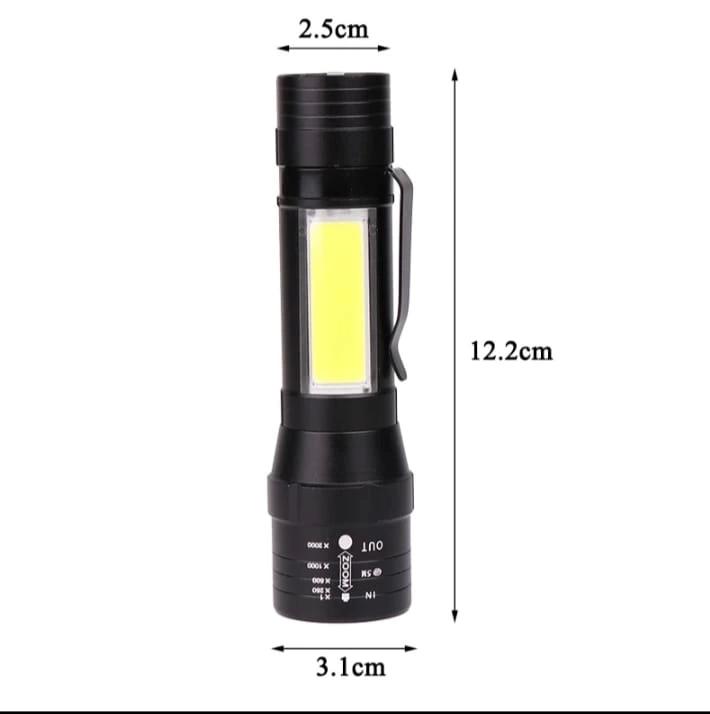 Wuben Wb-017 Zoomlu Şarjlı Cob Led Güçlü El Feneri Wuben Wb-017 Zoomlu Şarjlı Cob Led Güçlü El Feneri