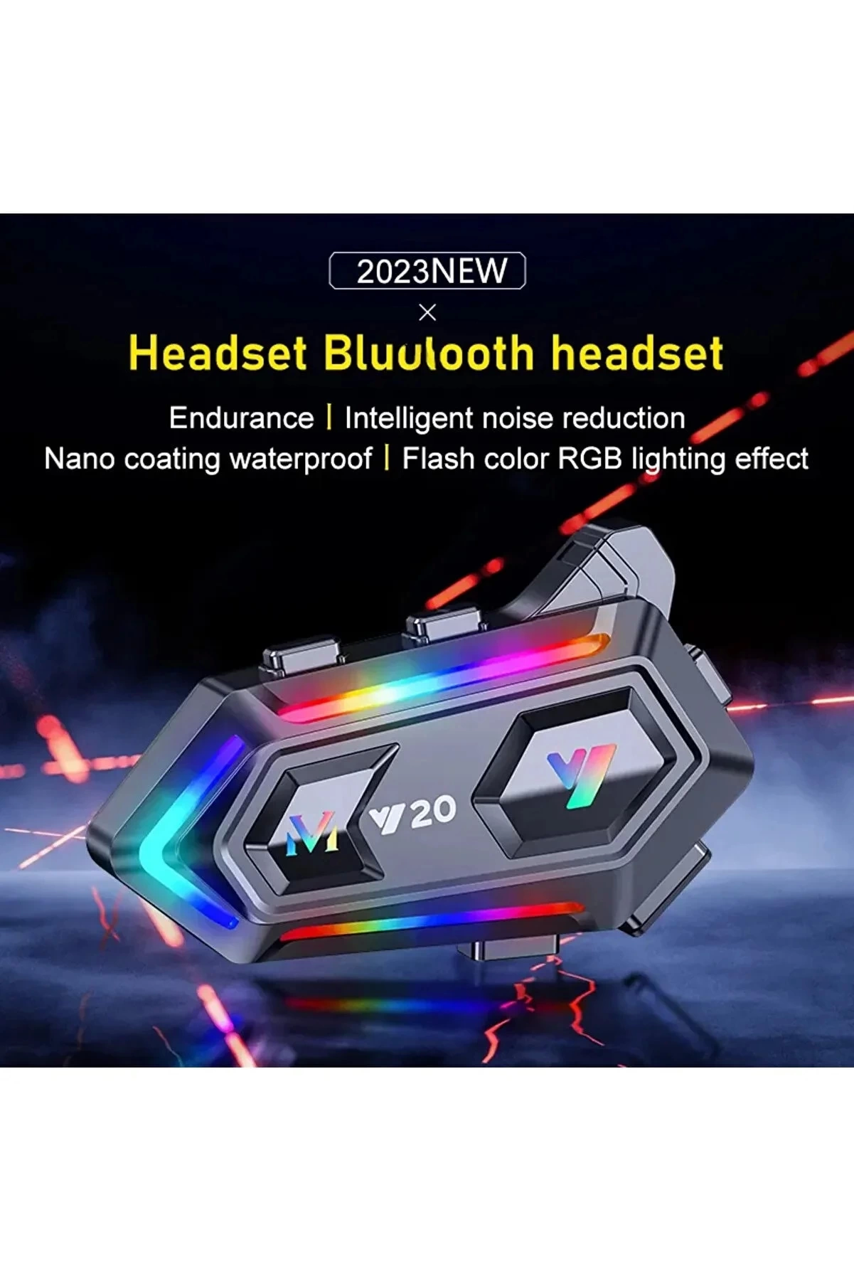 Y20 Motor Kurye Kask Kulaklık Rgb Modlu Bluetooth Motosiklet Kulaklık 5.3 Bluetooth Interkom Y20 Motor Kurye Kask Kulaklık Rgb Modlu Bluetooth Motosiklet Kulaklık 5.3 Bluetooth Interkom