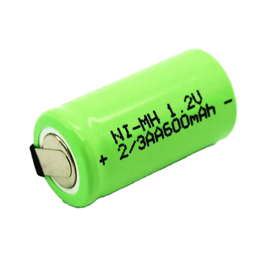 1.2 VOLT 600 MAH NI-MH 2/3AA ŞARJ EDİLEBİLİR PUNTALI LİTYUM PİL (5271)