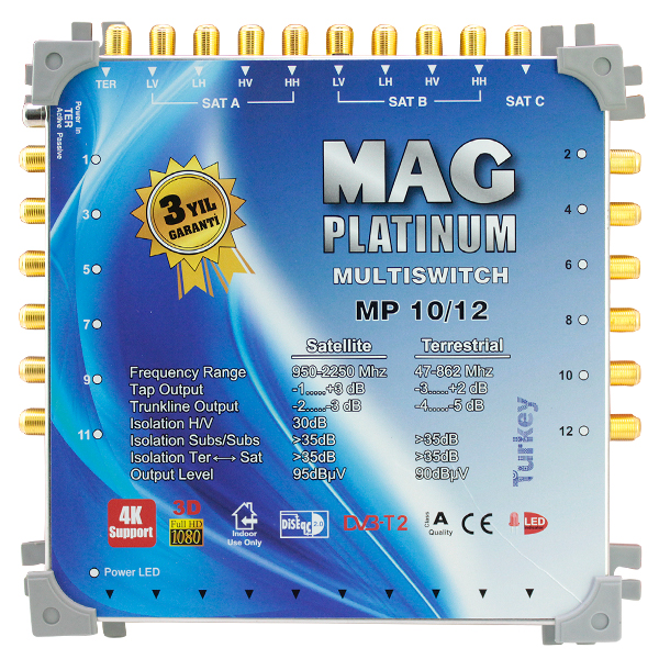 10*12 KASKATLI UYDU SANTRALİ MAG PLATINUM (5271)