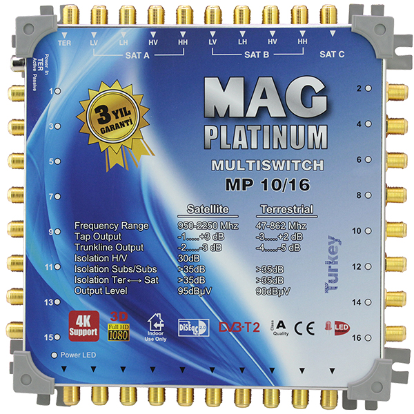 10*16 KASKATLI UYDU SANTRALİ MAG PLATINUM (5271)