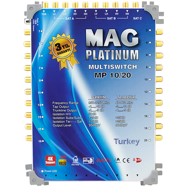 10*20 KASKATLI UYDU SANTRALİ MAG PLATINUM (5271)