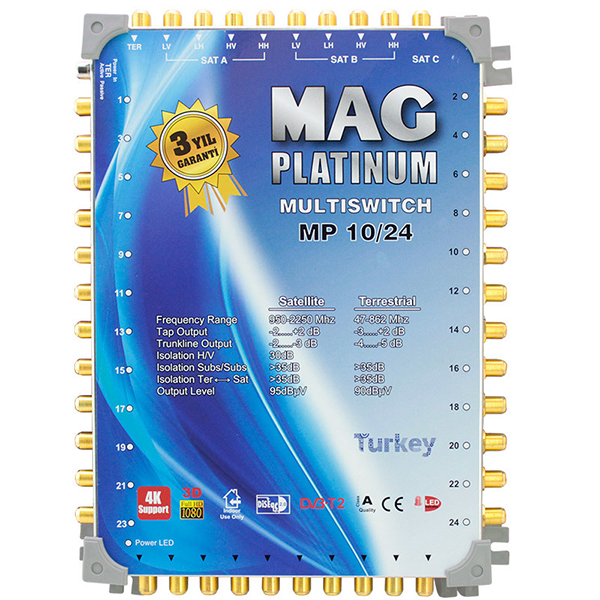 10*24 KASKATLI UYDU SANTRALİ MAG PLATINUM (5271)