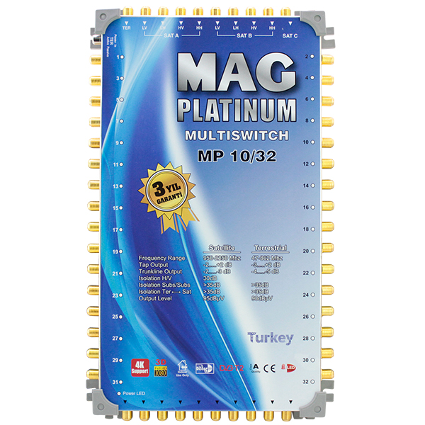 10*32 KASKATLI UYDU SANTRALİ MAG PLATINUM (5271)