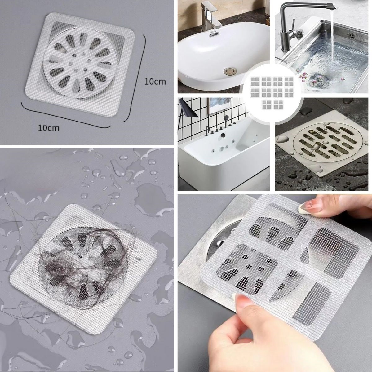 10'lu Banyo ve Mıutfak Lavabo Koku Önleyici ve Haşere Böcek Önleyici Gider Filtresi (5271) 10'lu Banyo ve Mıutfak Lavabo Koku Önleyici ve Haşere Böcek Önleyici Gider Filtresi (5271)