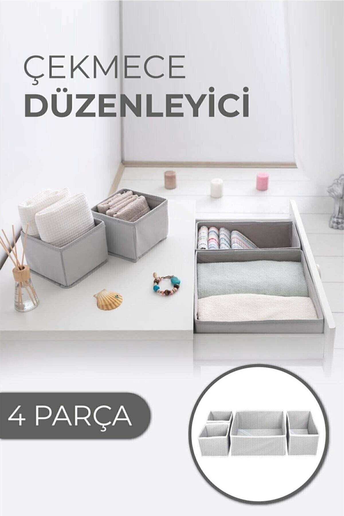 Çekmece Düzenleme Kutu Seti Organizer 4lü Set (5271)