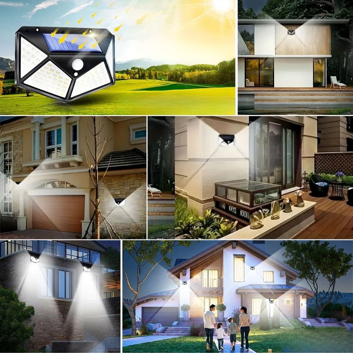 100 Ledli 3 Farklı Aydınlatma Ayarlı Solar Güneş Enerjili Hareket Sensörlü Bahçe Duvar Lambası (5271) 100 Ledli 3 Farklı Aydınlatma Ayarlı Solar Güneş Enerjili Hareket Sensörlü Bahçe Duvar Lambası (5271)