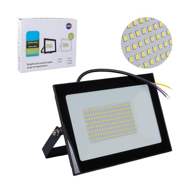 100 Watt - 220 Volt 6500K IP66 150* Işık Açısı Siyah Slim Kasa Beyaz Led Projektör (5271) 100 Watt - 220 Volt 6500K IP66 150* Işık Açısı Siyah Slim Kasa Beyaz Led Projektör (5271)