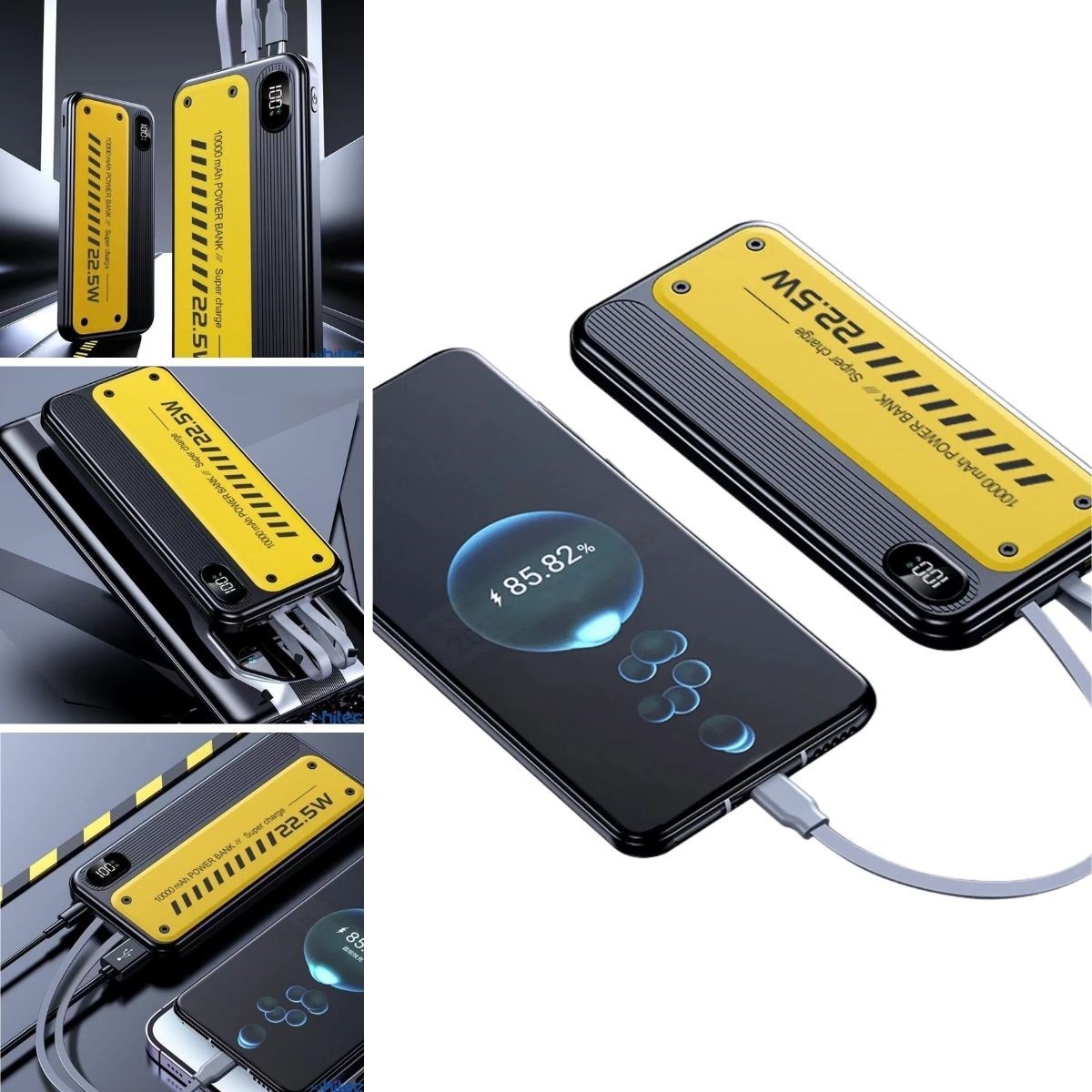 10000 mAh Hızlı Şarj Özellikli Aynı Anda 4 Cihazı Şarj Edebilen Powerbank (5271)