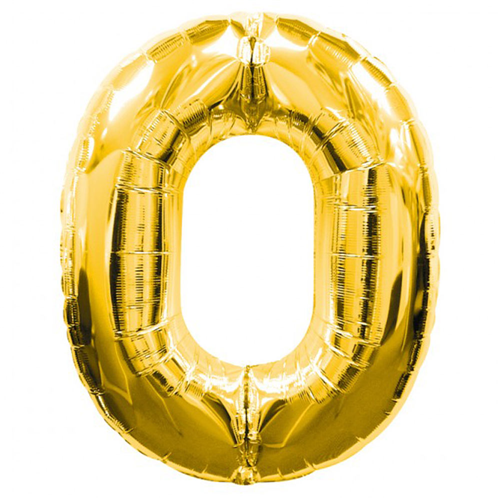 0 Rakamlı Folyo Balon Gold Renk  40 inç (5271)