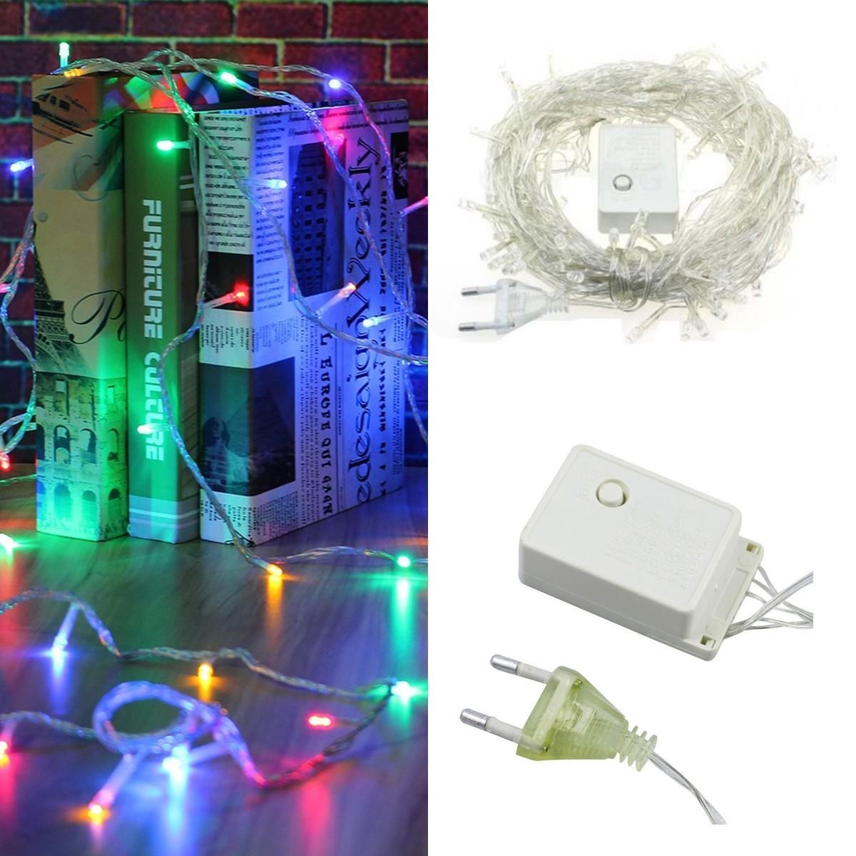 10 Metre 100 Ledli 8 Fonksiyonlu Karışık Renkli RGB Led Lamba (5271)