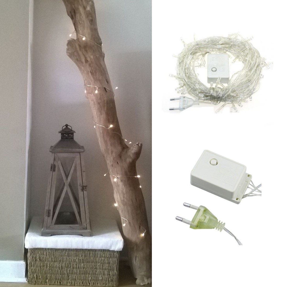 100 Ledli 8 Fonksiyonlu 10 Metre Led Aydınlatma Dekor Lambası (beyaz) (5271)