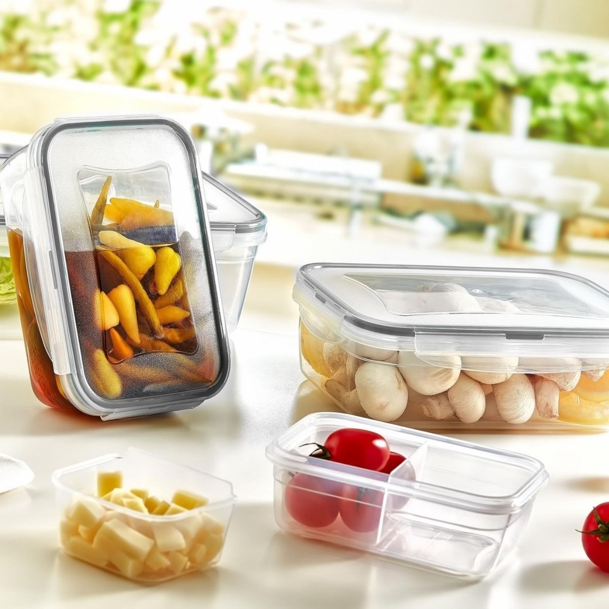 4'lü İç İçe Sızdırmaz Contalı Kilitli Kapaklı Plastik Erzak Saklama Kapları LC315 (5271) 4'lü İç İçe Sızdırmaz Contalı Kilitli Kapaklı Plastik Erzak Saklama Kapları LC315 (5271)
