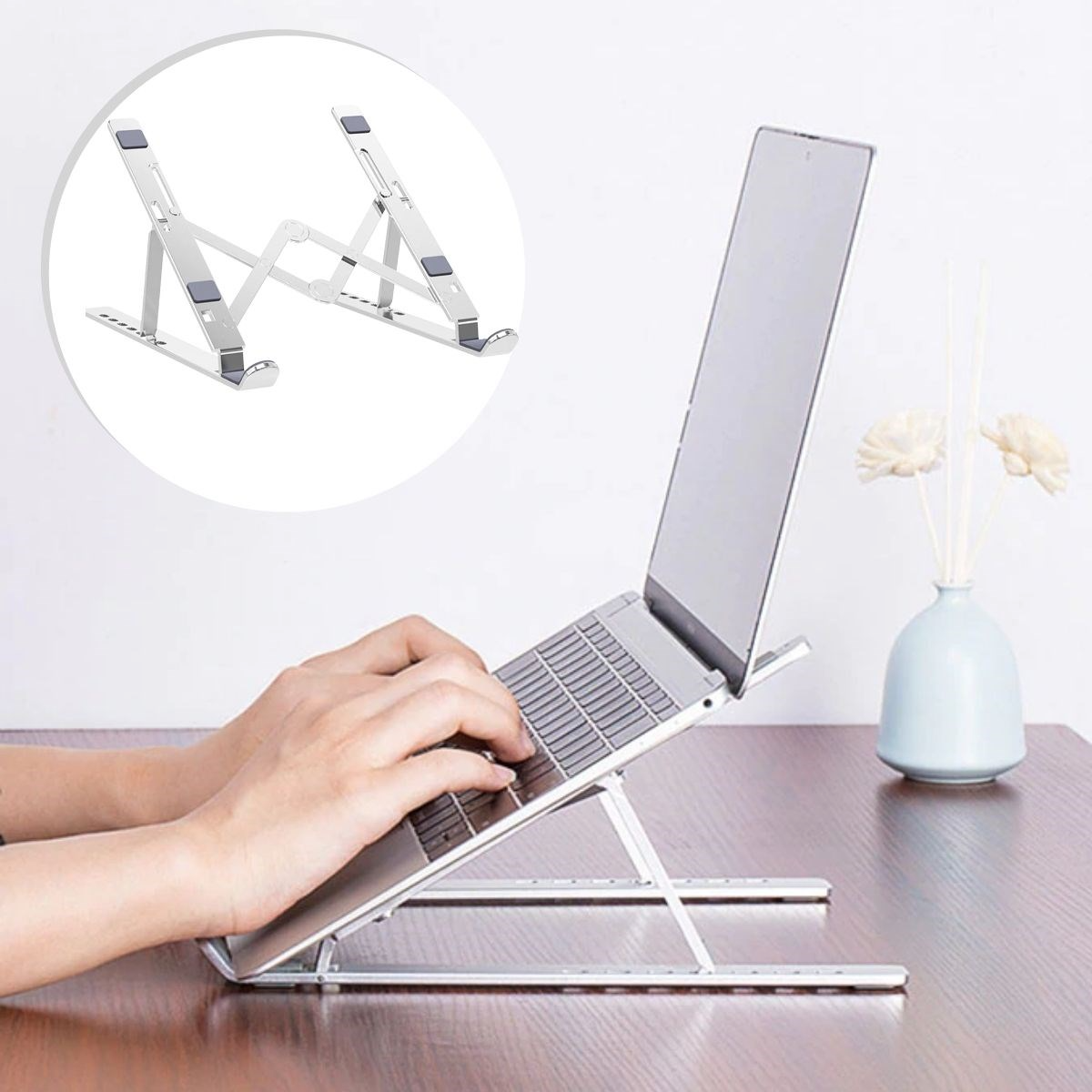 Ayarlanabilir Dizüstü Destek Tabanı Tamamen Katlanabilir Taşınabilir Laptop Yükseltici (5271)