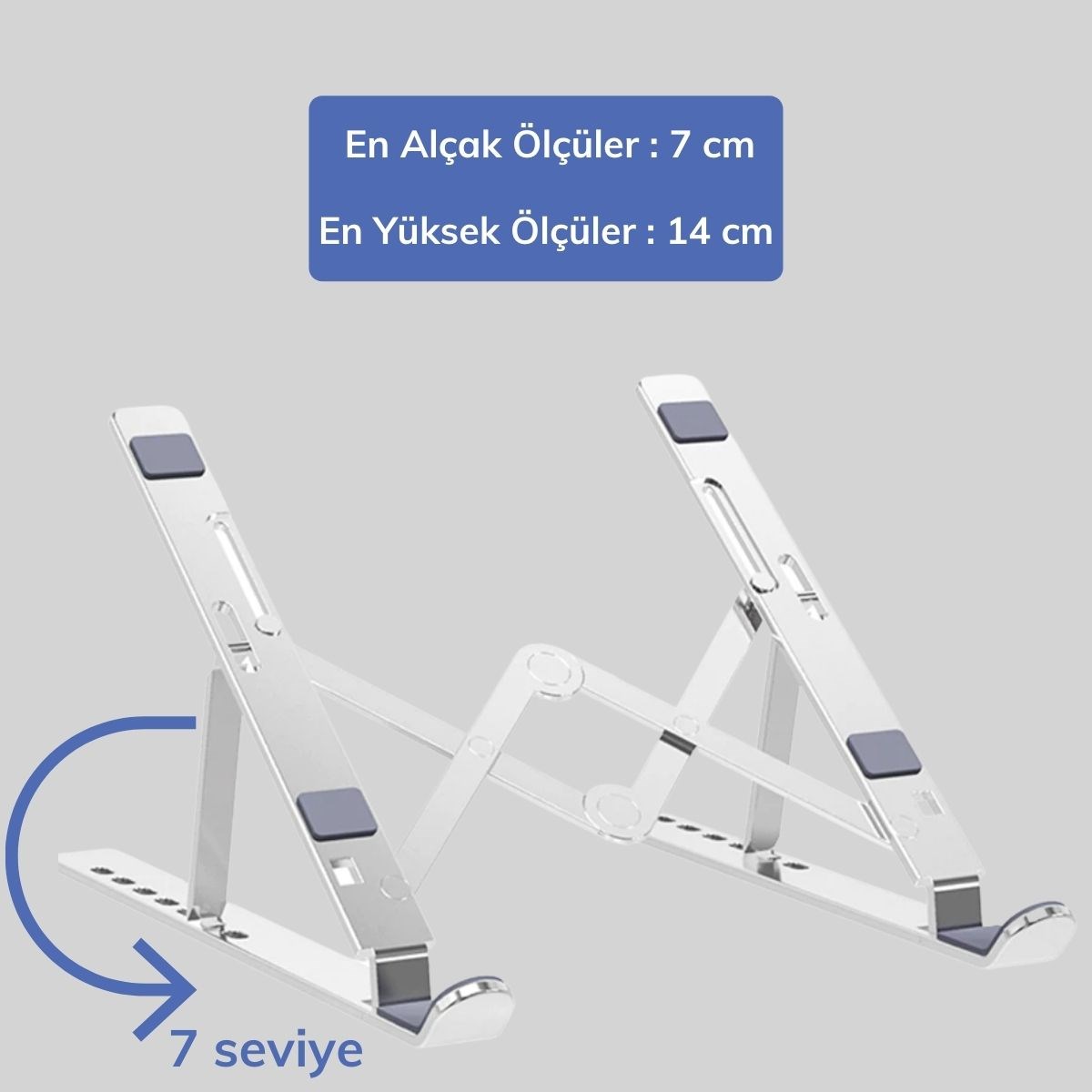 Ayarlanabilir Dizüstü Destek Tabanı Tamamen Katlanabilir Taşınabilir Laptop Yükseltici (5271)