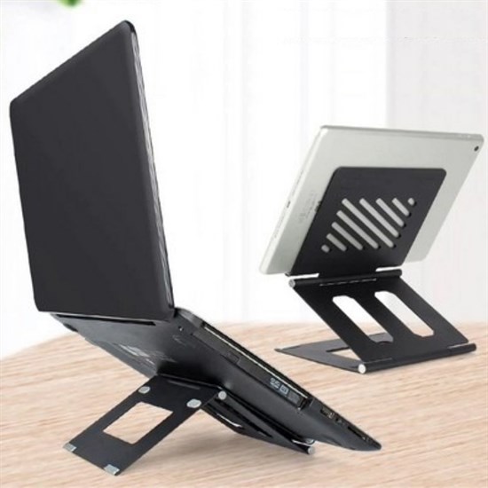 Ayarlanabilir Metal Dizüstü Destek Tabanı Katlanabilir Taşınabilir Laptop Sehpası Standı (5271)