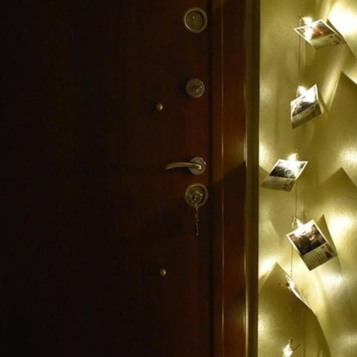 Bakır Renkli Led Işıklı Fotoğraf Asma Işık Süsleme Mandalları (5271)