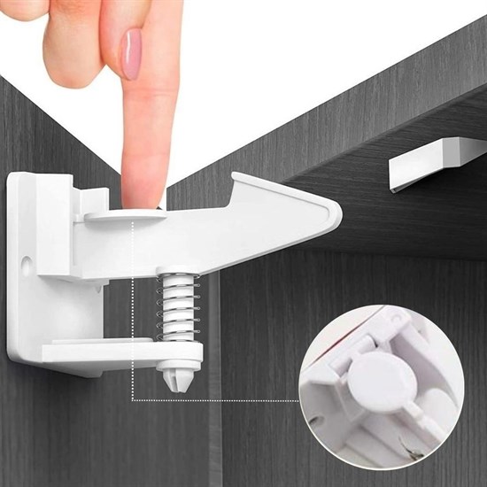 Bebek Çocuk Güvenliği Korumalı Yapışkan Çekmece ve Dolap İçin Tutucu Gizli Güvenlik Kilidi (5271)