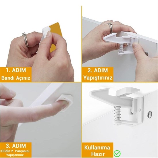Bebek Çocuk Güvenliği Korumalı Yapışkan Çekmece ve Dolap İçin Tutucu Gizli Güvenlik Kilidi (5271) Bebek Çocuk Güvenliği Korumalı Yapışkan Çekmece ve Dolap İçin Tutucu Gizli Güvenlik Kilidi (5271)