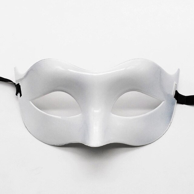 Beyaz Renk Masquerade Kostüm Partisi Venedik Balo Maskesi (5271)