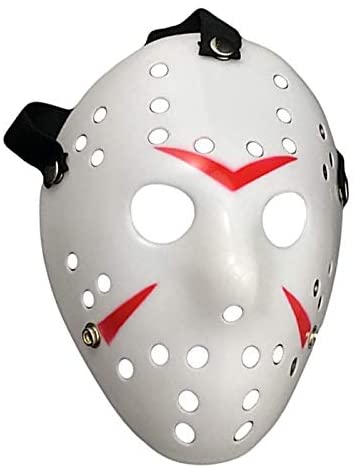 Beyaz Renk Kırmızı Çizgili Tam Yüz Hokey Jason Maskesi Hannibal Maskesi (5271) Beyaz Renk Kırmızı Çizgili Tam Yüz Hokey Jason Maskesi Hannibal Maskesi (5271)