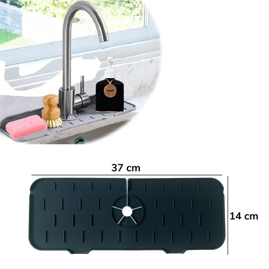 Lavabo İçin Silikon Esnek Mat Musluk Sapı Damlama Tutucu Raf Mutfak Tezgahı Sıçrama Koruma (5271) Lavabo İçin Silikon Esnek Mat Musluk Sapı Damlama Tutucu Raf Mutfak Tezgahı Sıçrama Koruma (5271)