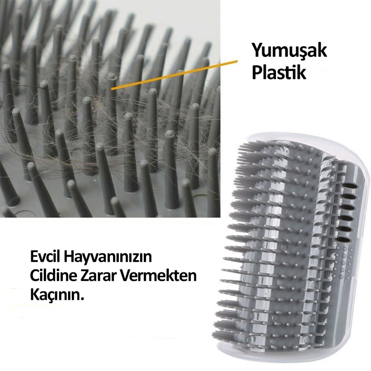Pratik Kedi Tüyü Kaşıma Ve Tarama Aparatı Duvara Monte Kaşıma Aleti (5271) Pratik Kedi Tüyü Kaşıma Ve Tarama Aparatı Duvara Monte Kaşıma Aleti (5271)
