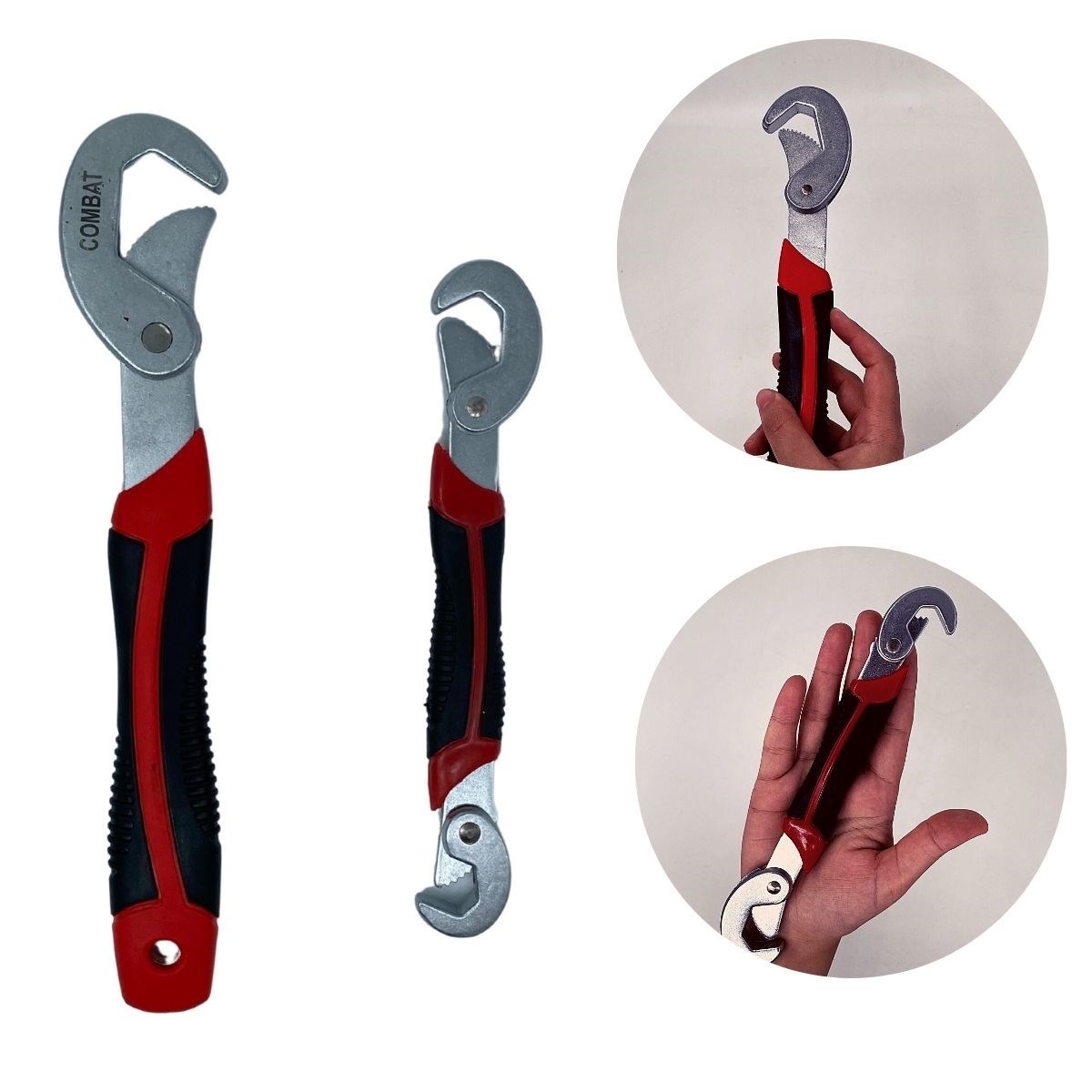 Çok Fonksiyonlu Ergonomik Ayarlanabilir Büyük Küçük Akıllı Pense Anahtar 2li Set (5271)