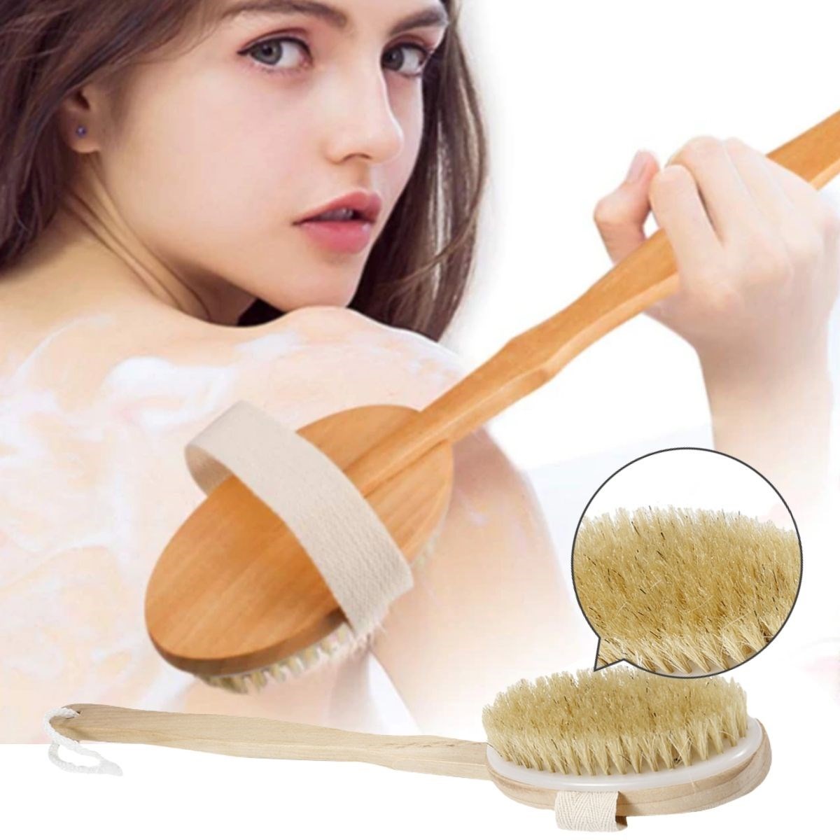 Doğal At Kılı Selülit Karşıtı Sapı Çıkabilen Ahşap Banyo Fırçası (5271) Doğal At Kılı Selülit Karşıtı Sapı Çıkabilen Ahşap Banyo Fırçası (5271)