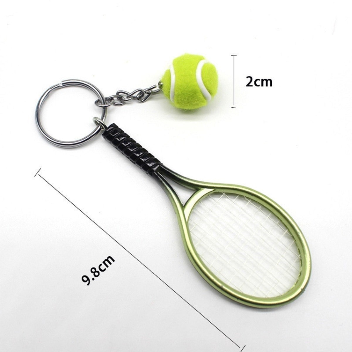 Gerçekçi Tenis Raketi Tasarımlı Şık Anahtarlık Kolye Çanta Süsü Tennis Keychain (5271)