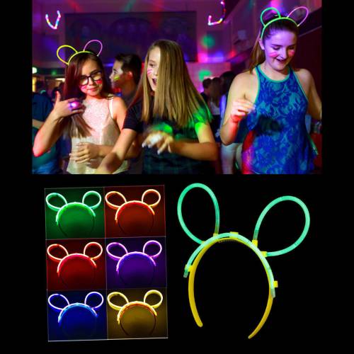 Glow Taç Fosforlu Taç Karışık Renk 12 Adet (5271)